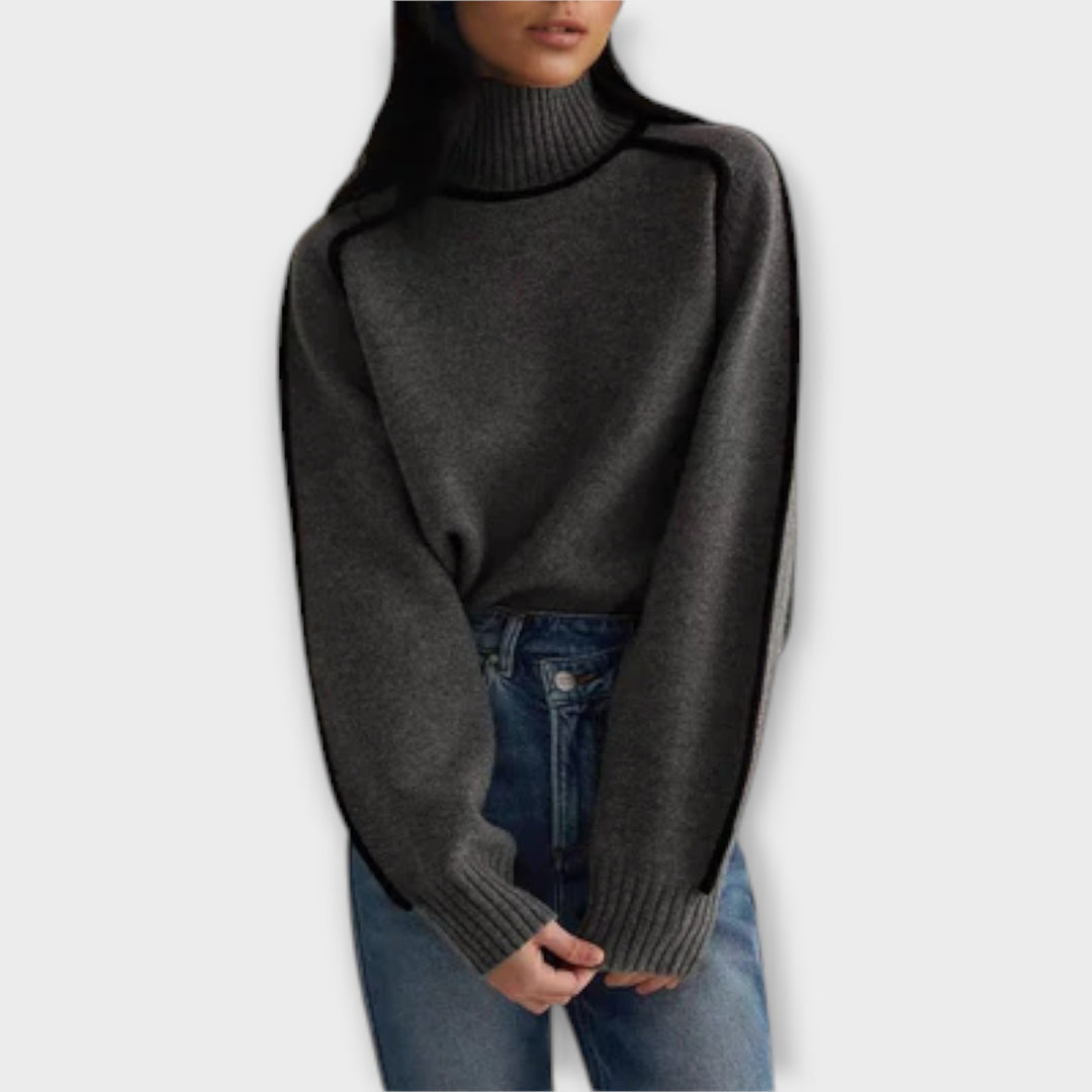 Emilie - Mehka in Elegantna Pulover s Visokim Ovratnikom