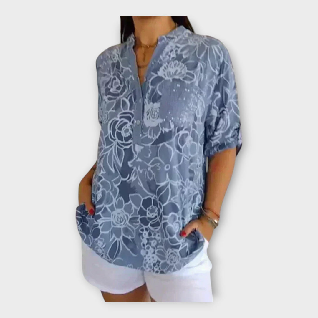 Elegantna Bluza z Vzorcem