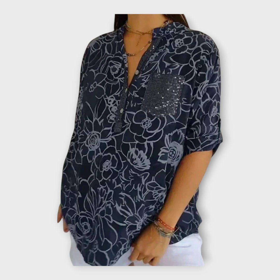 Elegantna Bluza z Vzorcem