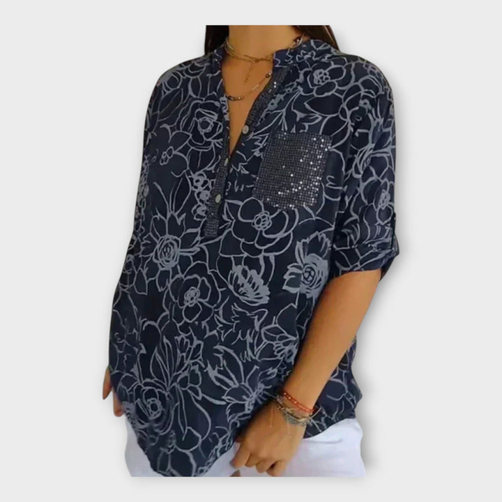 Elegantna Bluza z Vzorcem