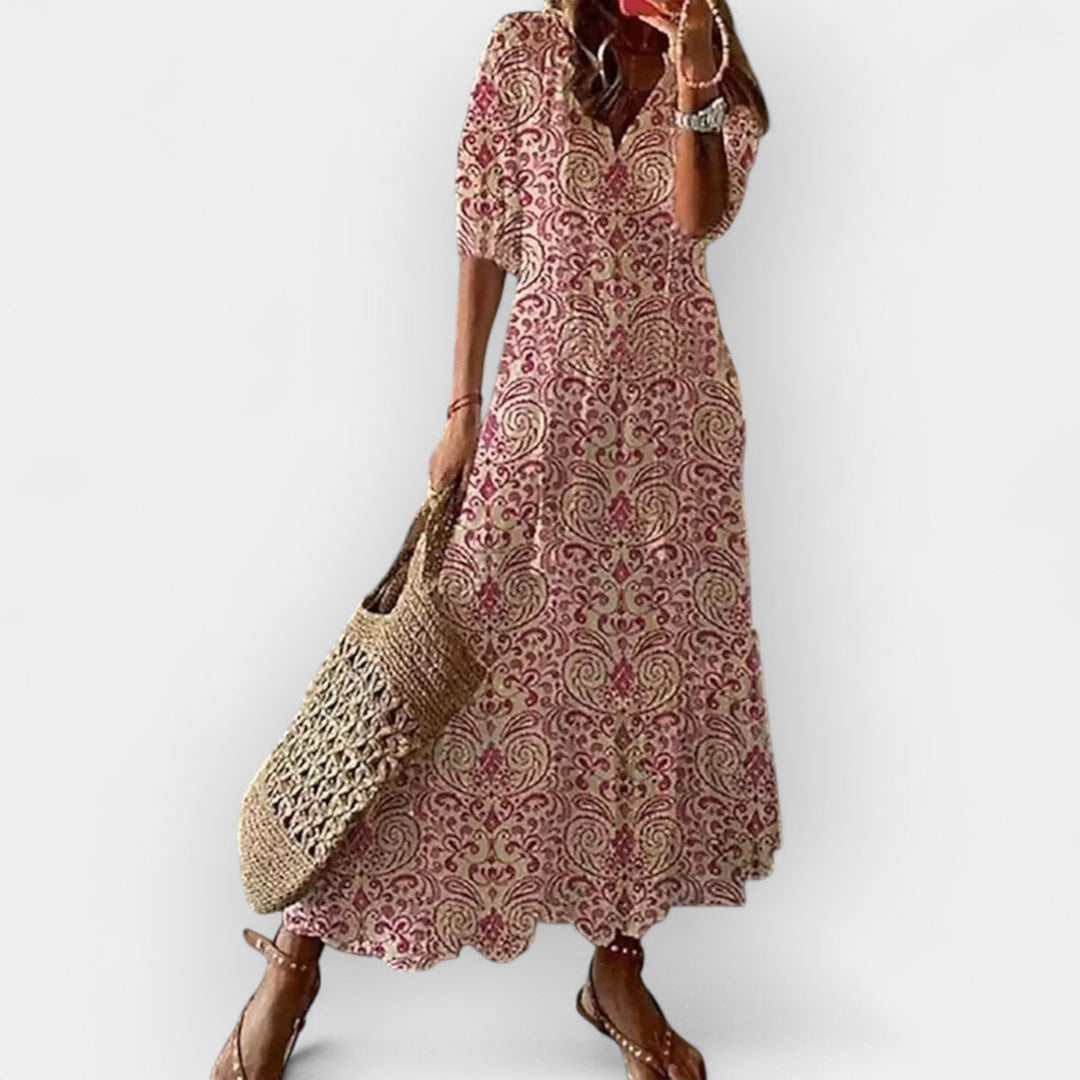 Boho Stil Maksimalna Obleka