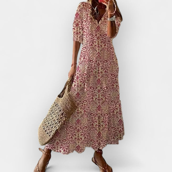 Boho Stil Maksimalna Obleka