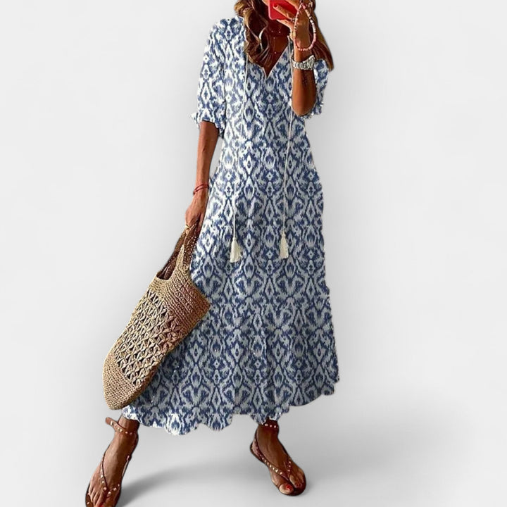 Boho Stil Maksimalna Obleka